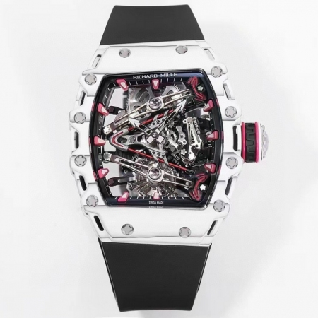 市场天花板 理查米尔男士系列RM38-02粉色主题镂空陀飞轮腕表 （陀飞轮腕表与高尔夫职业球手 Bubba Watson 合作设计）