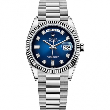 劳力士星期日历型系列蓝盘 男士全自动机械腕表